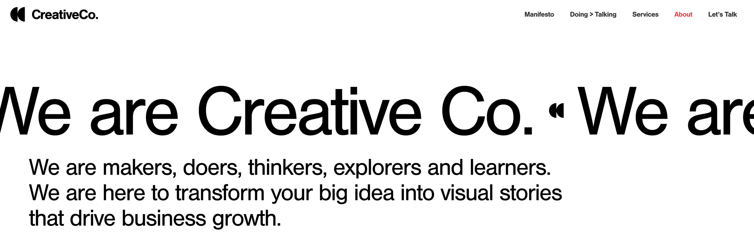 Website copy with the new brand narrative and voice behind it and the new target audience in front of it.