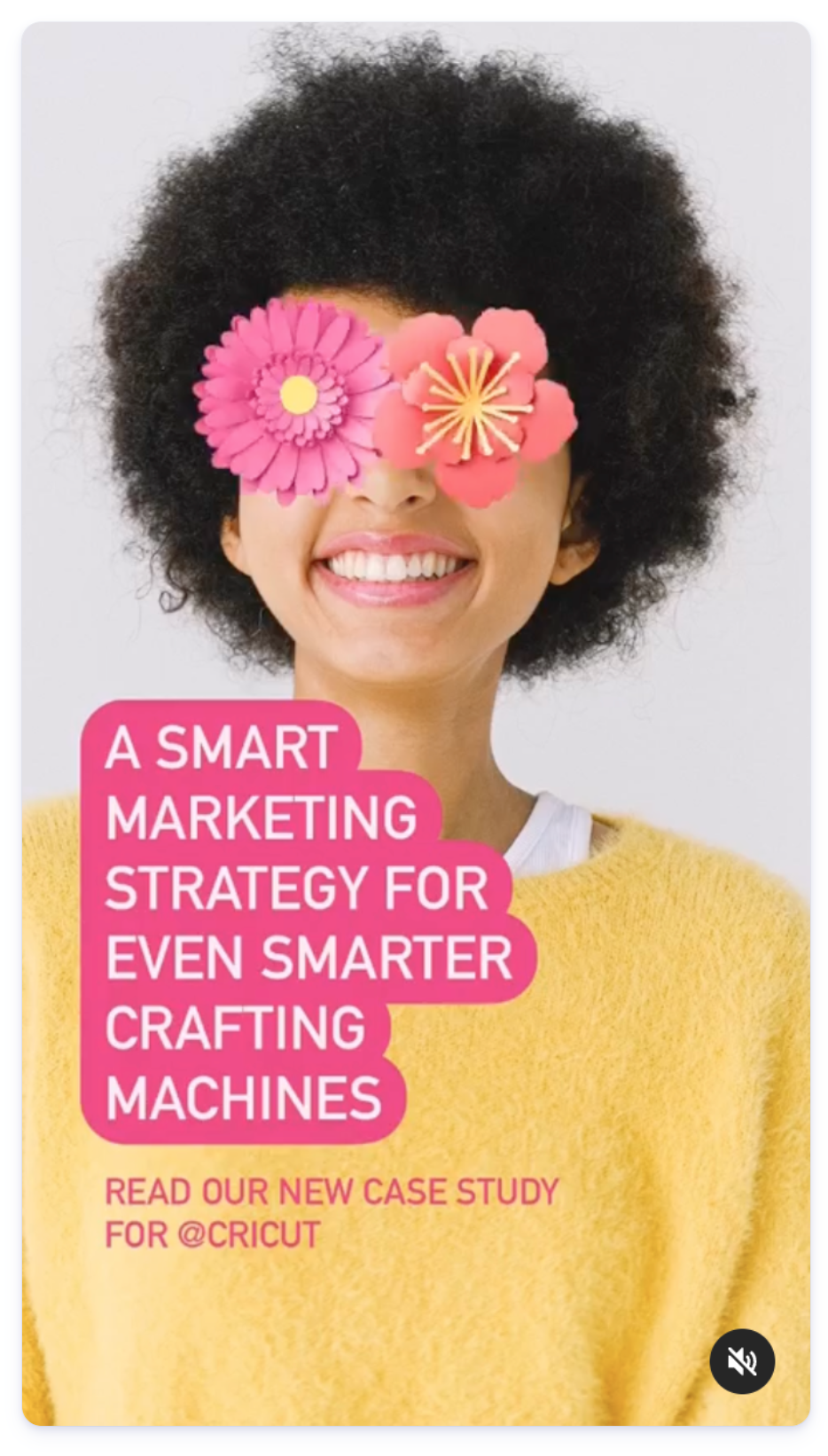 The messaging part of a marketing strategy for Cricut. Then wrote a case study about all elespacio's brand and performance work with them.